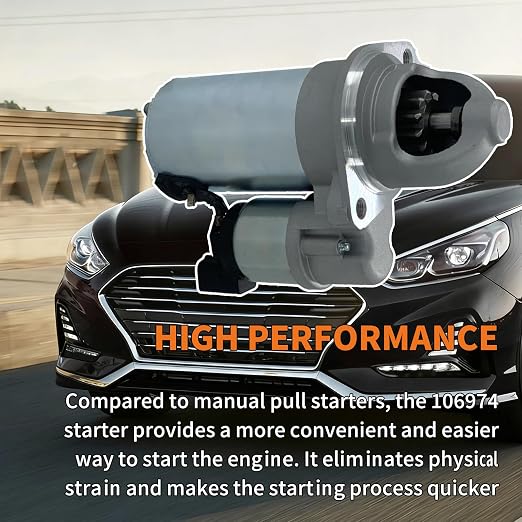 12V Starter Motor 36100-2G250 Compatible with Kia Optima& Sorento 2016-2020, Hyundai Santa Fe Sport 2017-2018, Sonata 2015-2019, Tucson 2010-2015 Replace# 361002G250 106974