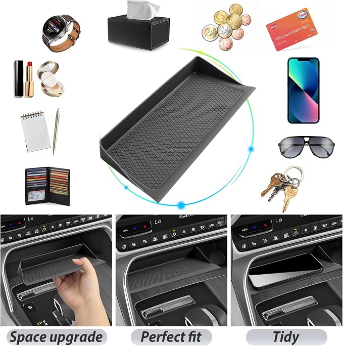 SKTU for 2024 2025 2026 Mazda CX-90 Accessories Wireless Charging Mat for 2024 2025 2026 Mazda CX-90/2025 2026 Mazda CX-70 Center Console Non-Slip Pad 2024 2025 2026 CX-90 Console Mat