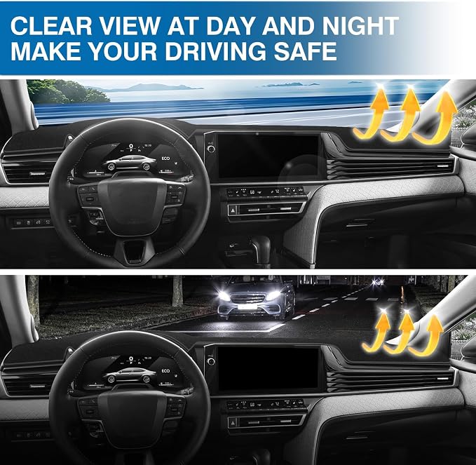 KUST Black Dash Cover for Toyota Camry 2025 2026 Polyester Dashboard Cover Dash Carpet Non-Slip Dash Protector Interior Accessories for Camry Custom Fit Dash Mat Sunshade Windshield No Glare