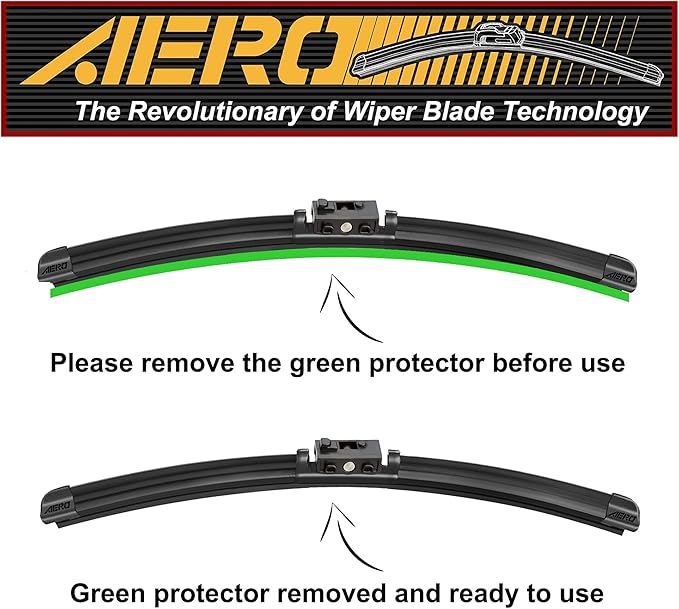 AERO Avenger 26"+24" Premium All-Season Windshield Wiper Blades with Extra Rubber Refills OEM Replacement for Mercedes-Benz Sprinter 1500 2500 3500 2023-2019 (Without Washer Nozzle)