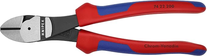 KNIPEX Cobra Water Pump Pliers and KNIPEX 74 22 200 Comfort Grip High Leverage Angled Diagonal Cutter, 8-Inch, Angled, Comfort Grip Bundle