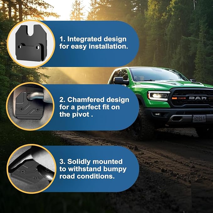Sun Visor Repair Kit Compatible with RAM 1500 2019-2026, 1 Pack Sun Visor Clip for Trucks, Aluminum Alloy Visor Clip, Sun Visor Clip Replacement, Ram 1500 Accessories
