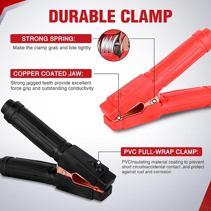 Nilight Jumper Cables for Car Battery 1 Gauge 30 FT Booster Cable Heavy Duty 900 A CCA with Carrying Bag Jump Start Emergency Kit Pickup Truck RV Vans SUV