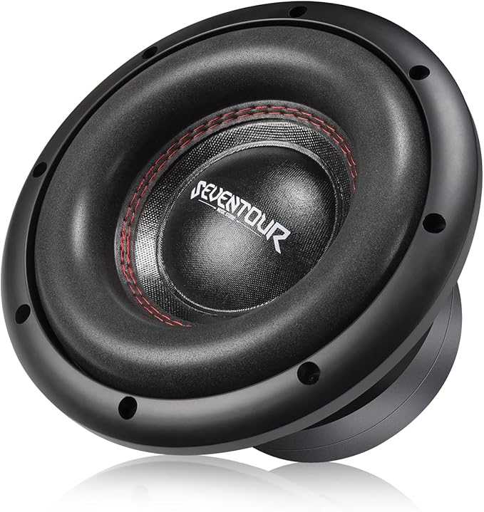 Seventour 8" 700W Max Power Dual 4 Ohm Car Subwoofer,Dual Voice Coil High-Strength Dual Magnets,Foam Surround for Vehicle Stereo Sound System (8" - Dual 4 Ohm)