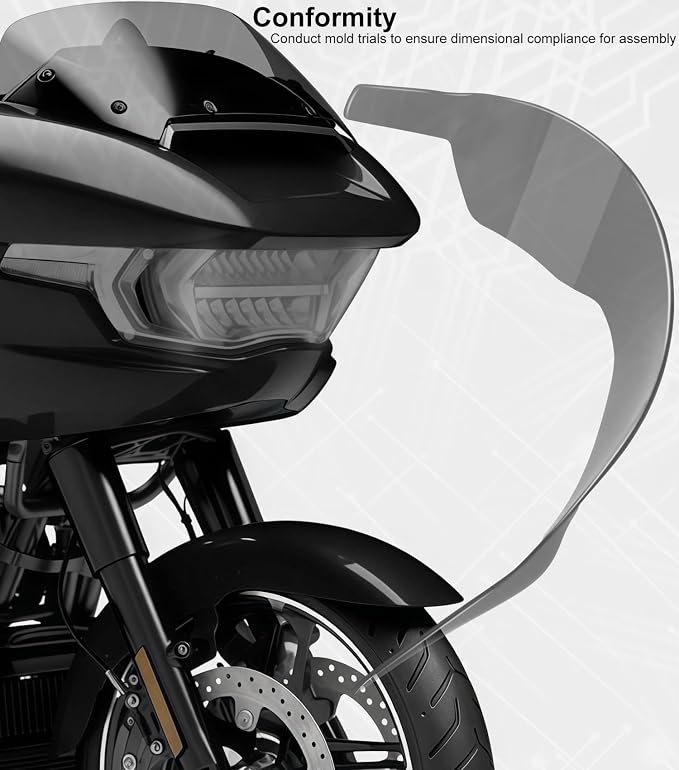 Headlight Lens Headlamp Protection Headlight Cover Compatible with Harley CVO Road Glide FLTRXSE 2023-2025 & Road Glide/ST 2024-2025 (Smoke)