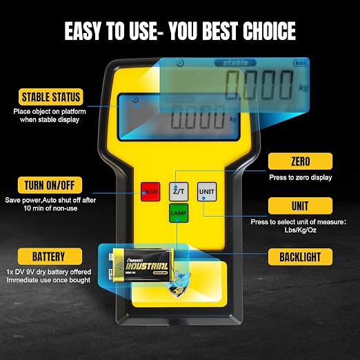 Refrigerant Scale 110 LBS HVAC Freon Scale High Precision Electronic Refrigerant Charging Weight Scale with Portable Case for Recovery Tanks