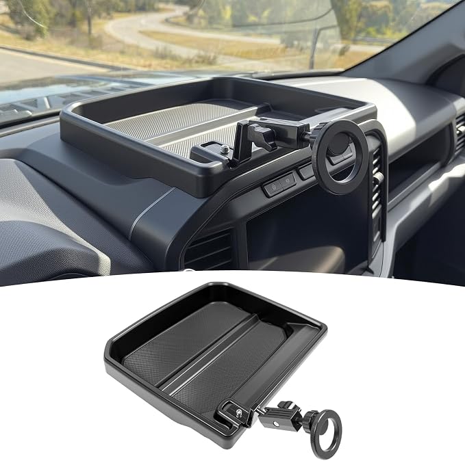 Dashboard Phone Holder Compatible with 2021-2025 Ford F150 Without Speaker Center Console Organizer Dashboard Phone Multi-Mount Kit for F150 Accessories(f150 2021-2025 w/o sub)