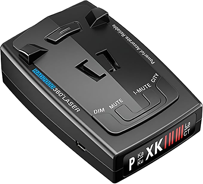RAD2000 Laser Radar Detectors for Cars,Police Radar Detector with Long Range Detection,Anti-Falsing Circuitry, VG-2 Immune,City & Highway Modes,Led Display-X/K/Ka/KU/ST/CT Band & Laser Detection