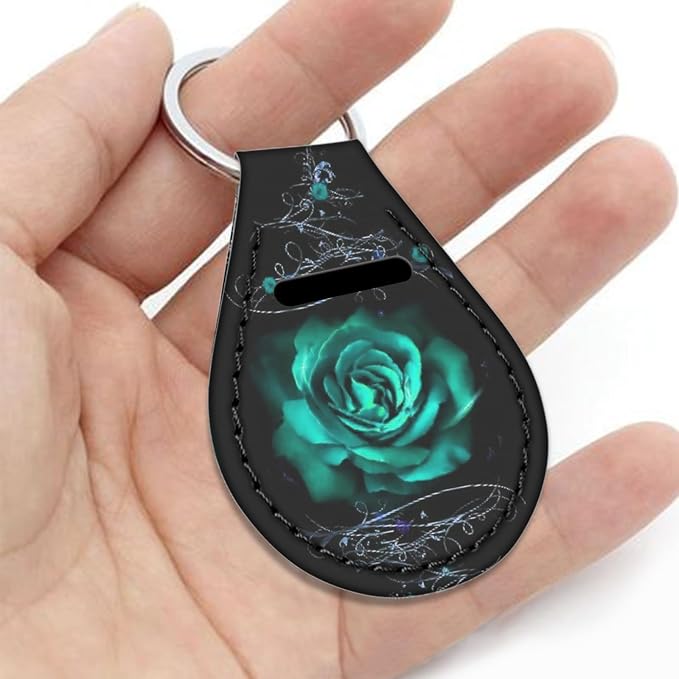 Howilath Green Rose Flowers Print Car Front Seat Covers, 10pcs Car Front Seat Covers/Steering Wheel Cover/Seatbelt Pads/Keychain/Armrest Cushion/Coasters Vehicle Seat Protector Accessories