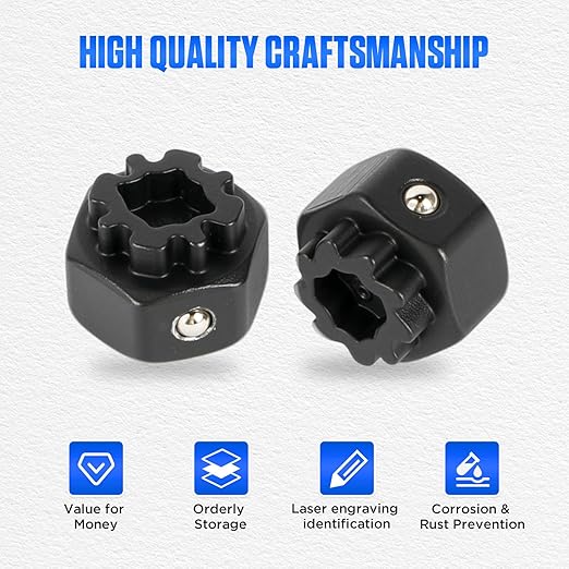 BELEY 22PCS Wheel Locking Nut Key Kit Compatible with VW Volkswagen VAG, Wheel Lock Nut Socket Adapter Set for Anti-Theft Lug Nuts