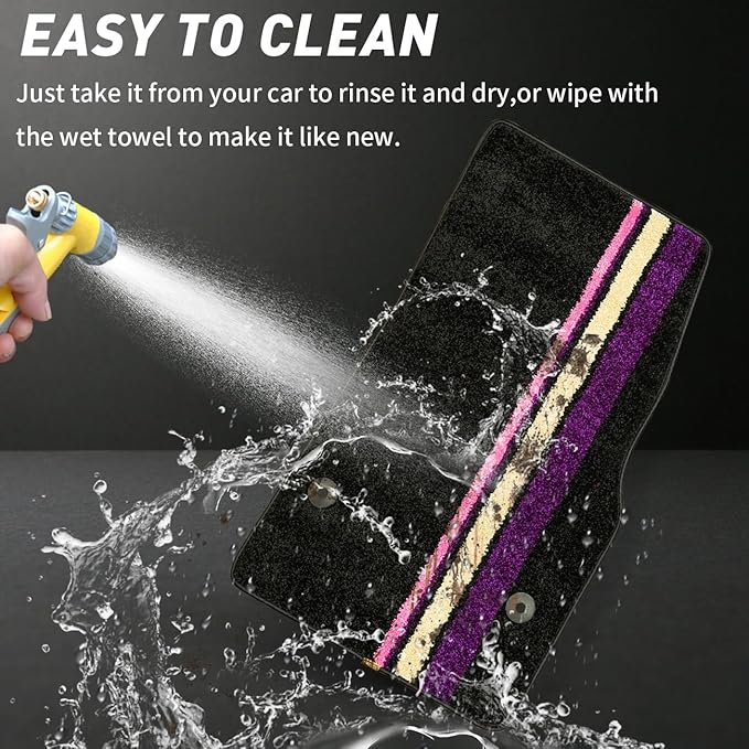 Black Floor Mats Protectors Floor Liners Compatible with for Corvette C8 Coupe 2020-2026 Accessories All Weather Anti-Scratch Wear-Resistant Floor Protection Carpet Foot Pad