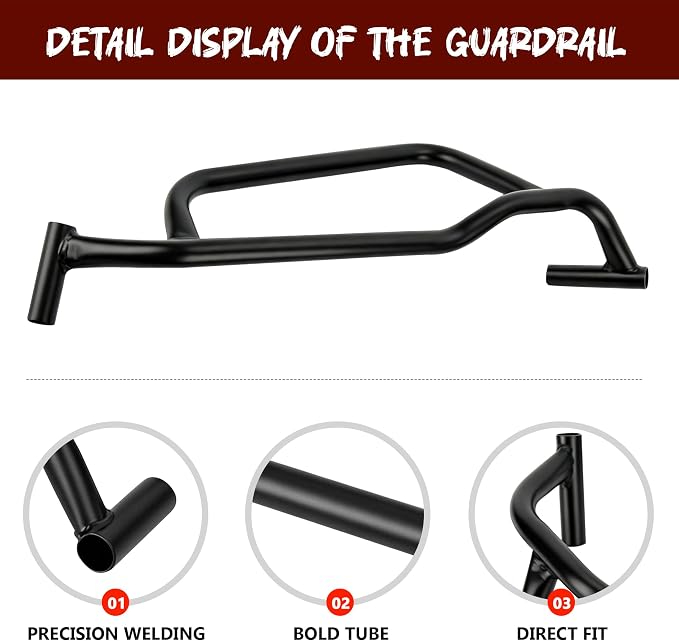 Mokuo Motorcycle Frame Guard Crash Bar Protector in Heavy Iron Material Fit for Yamaha Zuma BW'S 125 2020-2022