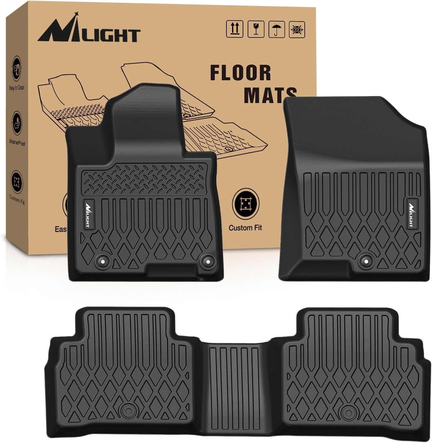 Nilight TPE Floor Mats for 2022 2023 2024 2025 Hyundai Tucson,All Weather Custom Fit Heavy Duty Floor Liners