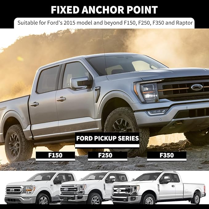 4 Pack Heavy Duty Tie Down Anchors Truck Bed Tie Downs Car Accessories Fit for 2015-2025 Ford F150 F250 F350 & Raptor 2026 Replace# FL3Z-99000A64-B & FL3Z-9928408-AB