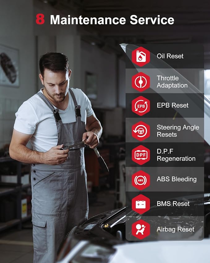 GOOLOO Bluetooth DS200 OBDⅡ Scanner for iPhone & Android, OBD2 Scanner with TPMS, Wireless Bidirectional Deepscan Tool with All System Diagnostic, Car Code Reader & Scan Tools for Vehicles 1996+