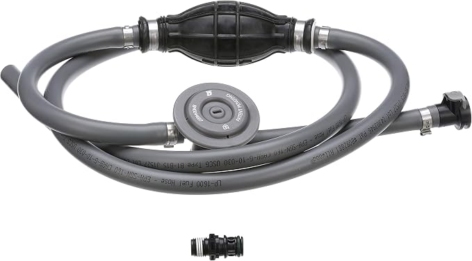 Attwood 93806UUSD7 Universal Fuel Line Kit, 6 Feet Long, 3/8-Inch Diameter, Multi-Layer Low-Permeation Primer Bulb