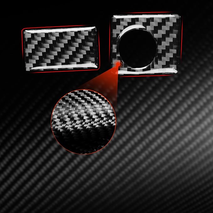 Soft Carbon Fiber Car Interior Glove Box Switch 2/Piece Decorative Sticker for Lexus RC300 350 200T 15-24 Carbon Fiber Interior Accessories