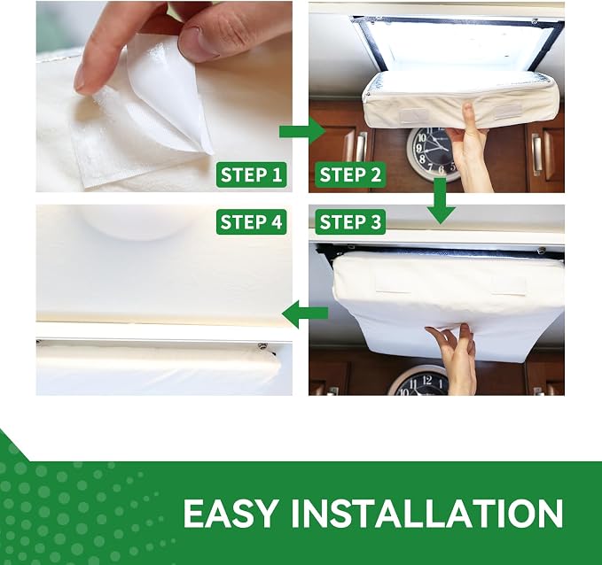 2 Pack RV Skylight Insulators 14" x 14" and 14" x 22" RV Vent Insulations for Vent Inside Camper Trailer, with Storage Bag