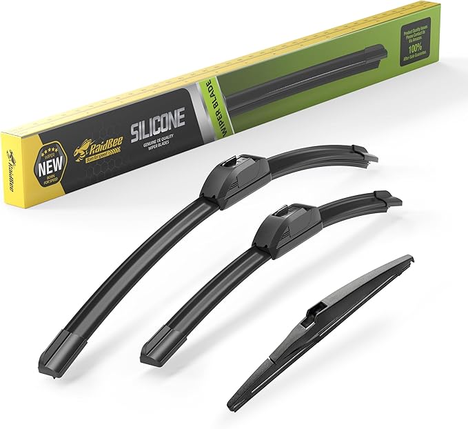 Raidbee® Silicone Windshield Wiper blades 3 pack Replacement for Toyota RAV4 2018 2017 2016 2015 2014 2013 All-Season Silicone Windshield Wipers 26" 16" 10"