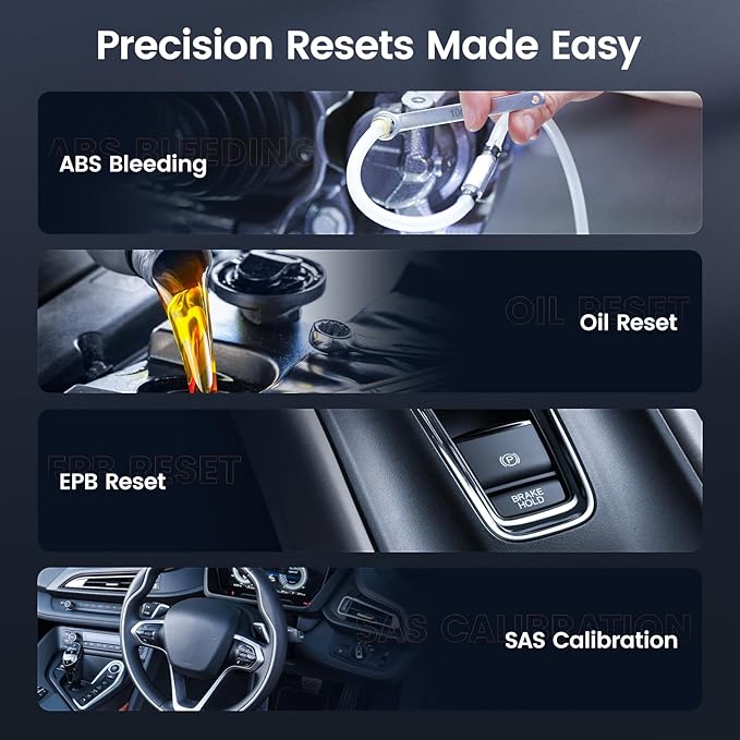 ANCEL AD610 Pro ABS SRS OBD2 Scanner, ABS Bleeding, SAS Calibration, ABS, Airbag, EPB, Oil Reset, Full OBD2 Functions, AutoVIN, Free Lifetime WiFi Updates