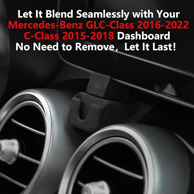 CLEC for Mercedes-Benz GLC-Class 2016-2022 C-Class 2015-2018 Magnetic Wireless Charger Car Phone Holder Mount Fit for Mercedes-Benz Car Phone Holder 15W Fast Charging Car Phone Holder Wireless Charger
