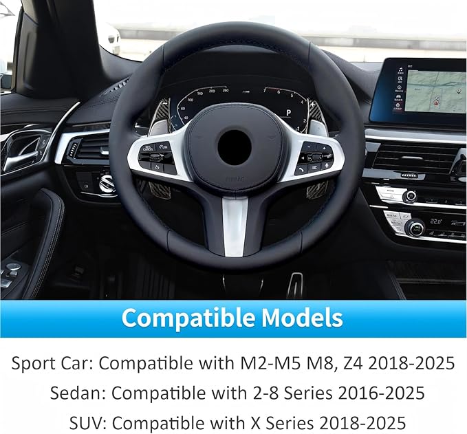 T-carbon Carbon Fiber Paddle Shifter Extension Compatible with BMW 3 4 5 6GT 7 8 G10 G12 G30 G38, X3 X4 X5 X6 X7 M5 M8 Z4, Steering Wheel Shift Paddle Extended Shifter Trim Cover, Black