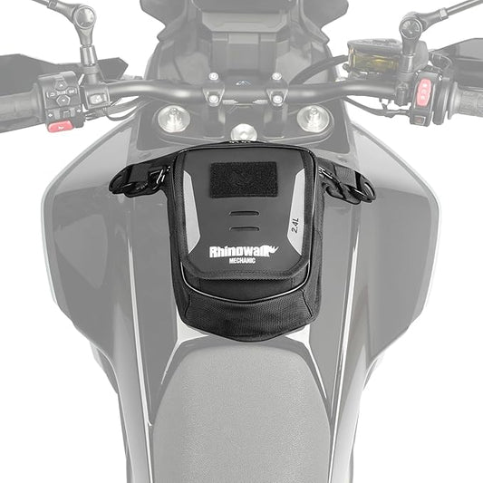 Rhinowalk Motorcycle Fuel Tank Bag,Magnetic and Strap on,Motorbike Tank Bag with Mobile Phone Pocket, Thigh bag,Leg Waist Chest Pouch,2.4L Backpack Motor Cycle Accessories