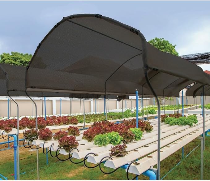 Coolaroo 30% UV Block Garden Shade Cloth for Plants - Tear-Resistant Breathable Shade Fabric for Greenhouses, Seedlings & Early Growth, 6ftx15ft Roll, Black