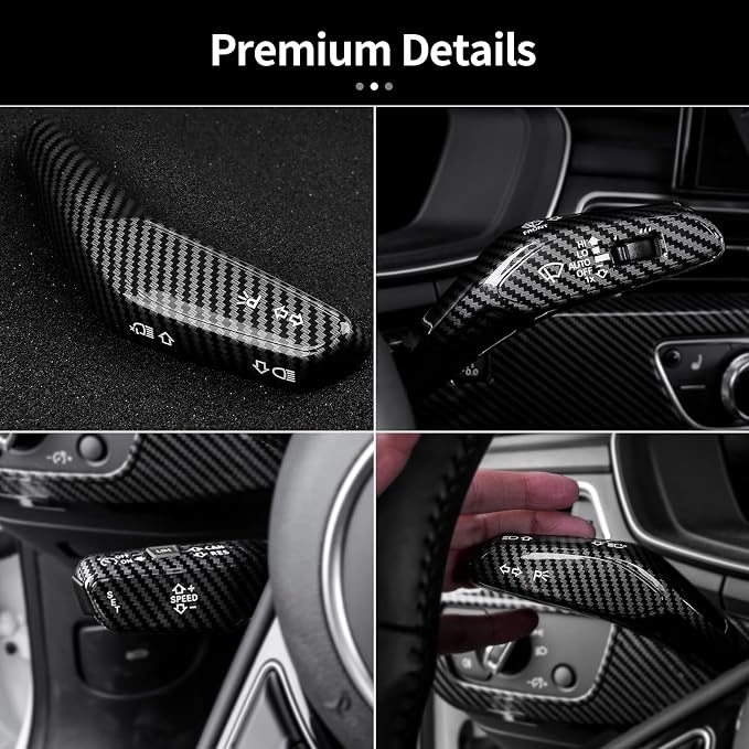 Steering Lever Cover Compatible with Audi Q5 2018-2025, Steering Wheel Column Shift Paddle Cover for Audi Q5 Sportback, Steering Wheel Shift Lever Rod Trim, NO Lane Keeping Function