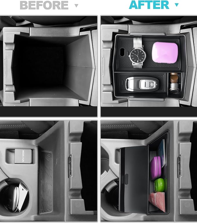 CDEFG 4Pcs for 2025 Subaru Forester Center Console Organizer, for 2025 Subaru Forester Touring Limited Sport Premium Accessories Middle Console Armrest Storage Box(Not for 2025 Models)