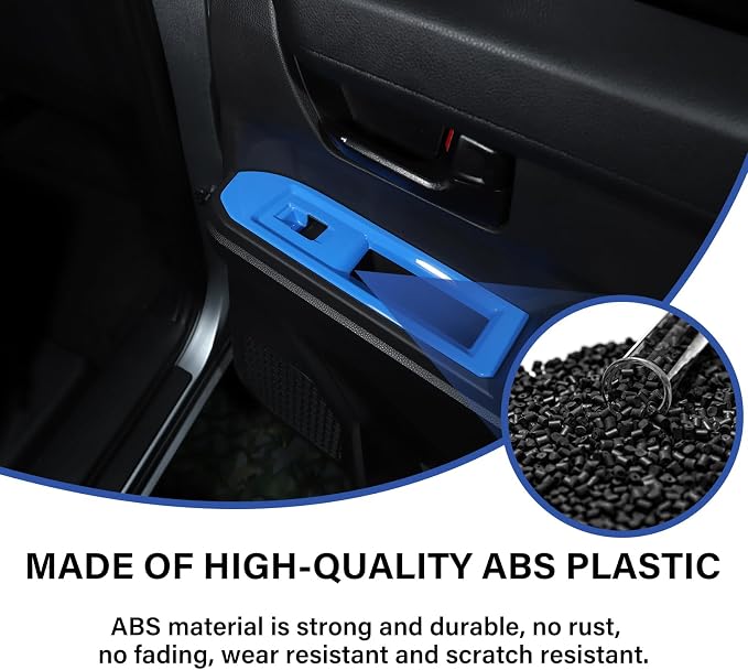 Daeiclru Window Lift Switch Panel Cover Compatible with Toyota Tacoma 2024 2025, Pickup Truck Door Power Window Glass Lift Switch Button Protection Cover Interior Accessories (Blue)