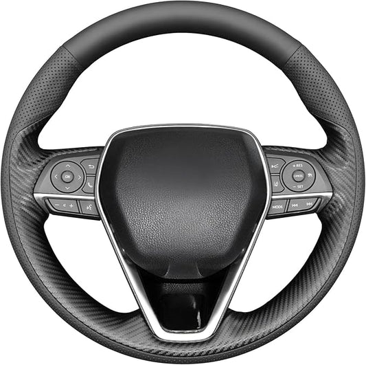 MEWANT Steering Wheel Cover for Toyota RAV4 2019-2024/Camry 2018-2024/Corolla 2020-2024/Avalon 2019-2022 Hand-Stitched Steering Wheel Wrap