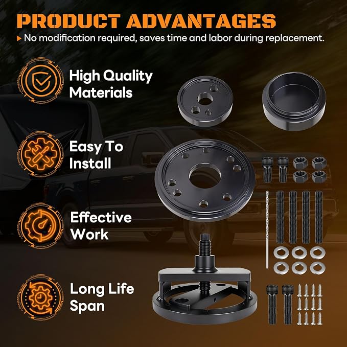 3824498 Upgraded Front & Rear Crankshaft Seal Remover Installer with Wear Sleeve Installer Tool Set Compatible with Cummins 3.9L 5.9L 6.7L 1989-2016 Replace 3824500 2063800090 ST-244C