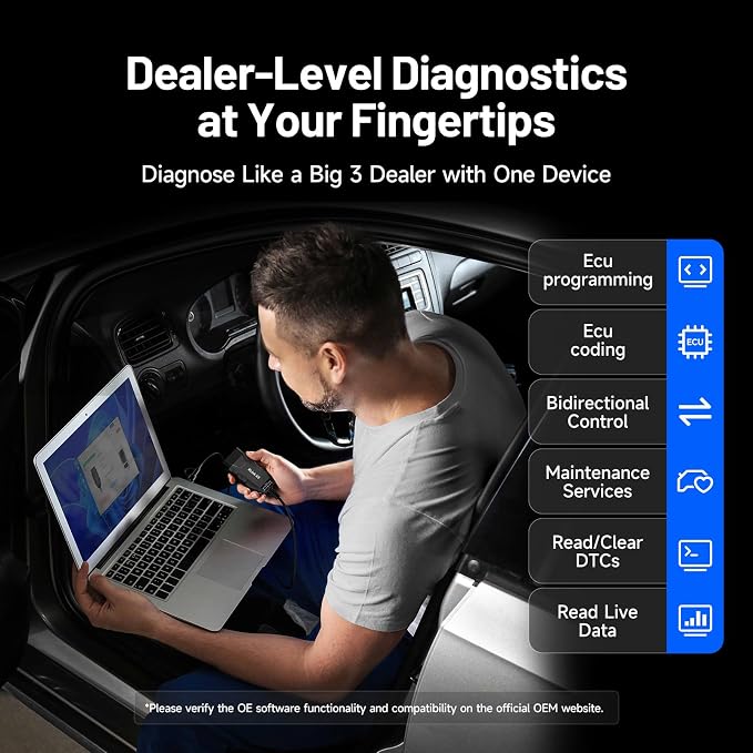 TOPDON RLink X3 OBD2 Adapter for GM/Ford/Chrysler, J2534 Pass-Thru Programmer, OBD USB FORScan Adapter, OEM Programming and Diagnostic Tool, Fit for 8+ OE Software, Supports J2534/CAN-FD, Auto Switch