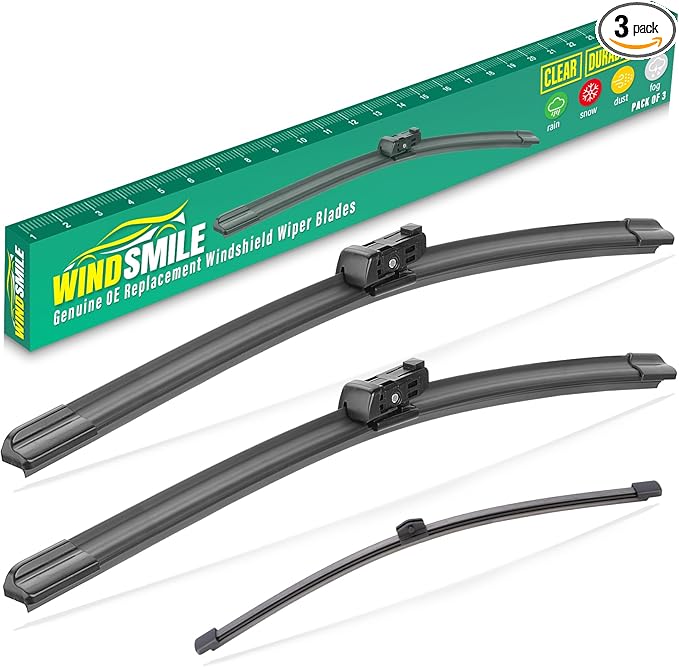 26" 16" 13" Windshield Wiper Blades Replacement for BMW X1 2016 2017 2018 2019 2020 2021 2022 2023 2024 2025 F48 U11 Premium All Weather Front Rear Wipers Set - OEM Quality (Pack of 3)