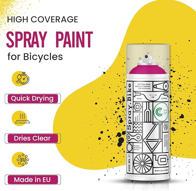 Spray.Bike Spray Paint | Designed Mainly for Bicycles | Multi-Use Acrylic Spray Paint for Metal, Plastic | High Coverage Bike Paint, 400ml, Quasar