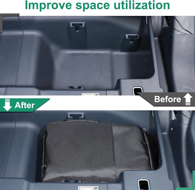 TOYCIDFG Under Seat Storage Bag Back Seat Organizer Compatible with Ford Maverick 2022 2023 2024 2025, Multi Pocket with Handle and Adjustable Shoulder Strap