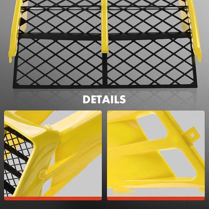 A-Premium Yellow Plastic Gas Tank Side Covers with Grill | Compatible with Yamaha Banshee 350 1987-2006 2-PC Set