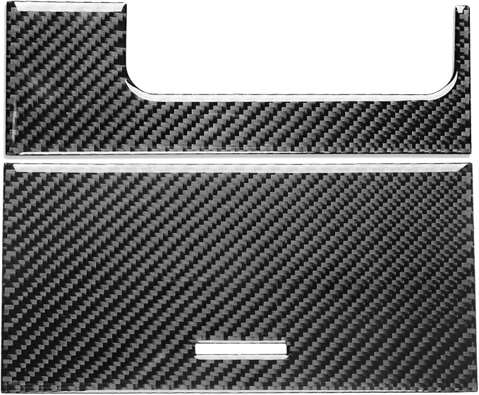Black Soft Carbon Fiber car Interior Water Cup Panel Set 2/Piece Decorative Stickers Suitable for Acura TSX 09-14 Carbon Fiber car Interior