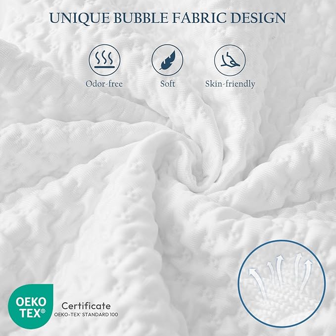 Cooling Contour Pillow for Side and Back Hot Sleepers Curved Memory Foam Pillow for Neck and Shoulder Pain Relief - Adjustable Shredded Memory Foam with Washable Cover, White Standard Size