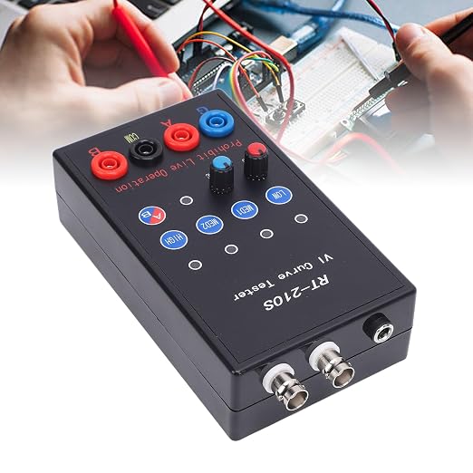 Cryfokt Handheld ASA VI Curve Tester, A B Double Channel 210S VI ASA 4 Level Circuit Board Test Repair Tool, 40Hz, 350Hz, 2kHz, 14Hz, Flexible and Adjustable