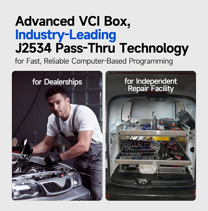 TOPDON RLink J2534 Reprogramming Tool, High-Speed J2534 Pass-Thru Programmer, OEM Reprogramming and Diagnostic Tool, Supports J2534/D-PDU/CAN-FD/DoIP, 17+ Vehicle Brands Supported