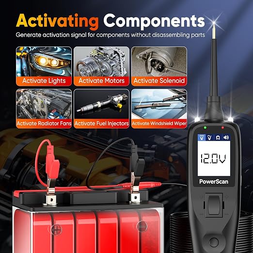 Autel PowerScan PS100 Power Circuit Probe Kit, 2026 Advanced Electrical Wire Tracer Circuit Relay Tester, Breaker Short Finder Tool, Activate Component Check Ground, Read AC DC Resistance, 40ft Cable