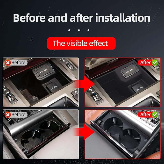 Central Control Water Cup Mat Is Applicable to Internal Modification of 2014-2021 Lexus GX460 Silicone Non-Slip Mat Storage Box Protective Pad Lexus GX460 Accessories (2014-2021)