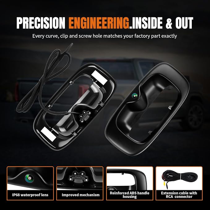 LCWRGS Tailgate Handle Backup Camera for 1999-06 Chevy Silverado GMC Sierra | Rear View Park Assist Camera Night Vision 170° Wide-Angle Waterproof Easy Installation OE# 15228539