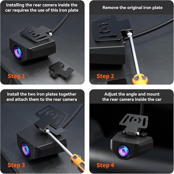 WOLFBOX Upgraded WDR Rear Camera for G840S / G840H / G930 / G850, 1080P Waterproof AHD Car Rear View Camera