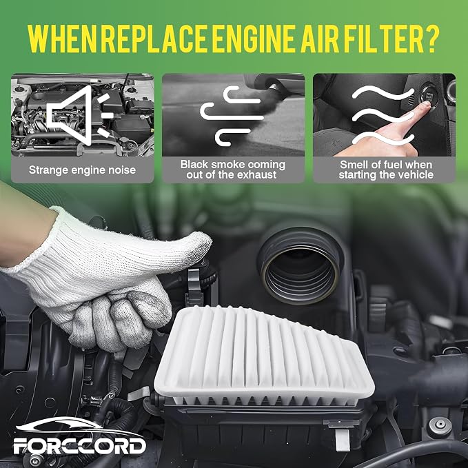 Cabin & Engine Air Filter Fit for Toyota Camry 2007-2011, Rav4 2006-2012, Avalon 2005-2011, Corolla 2009-2011, Matrix 2.4L 2009-2011 Activated Carbon Cabin Filter Replace#CF10285 CA10169