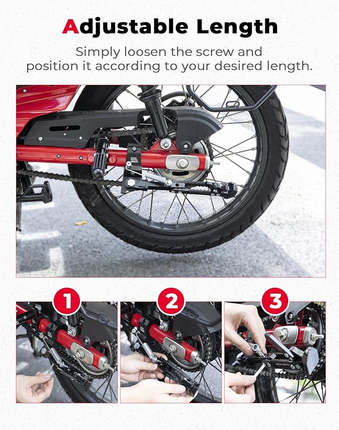 KEMIMOTO CT125 Side Stand Kickstand Extension - Adjustable Height （7.09" - 9.45"） - Compatible with CT125 Trail 125 2021 2022 2023 2024 2025 2026