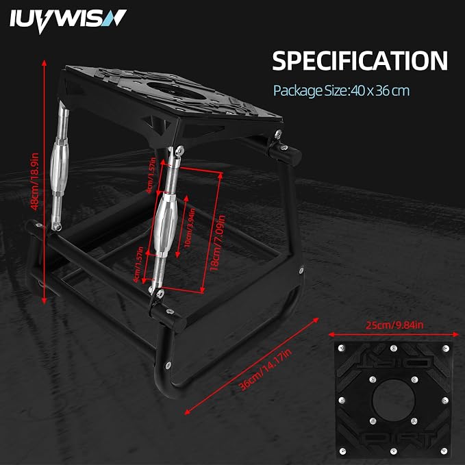 Dirt Bike Stand Adjustable Top - Universal Motorcycle Lift Stand|Angle Adjustable|Heavy Duty|Non-Slip|High Security|Easy to Store|Maintenance for Most Motorcycles Motocross Off Road DirtBike