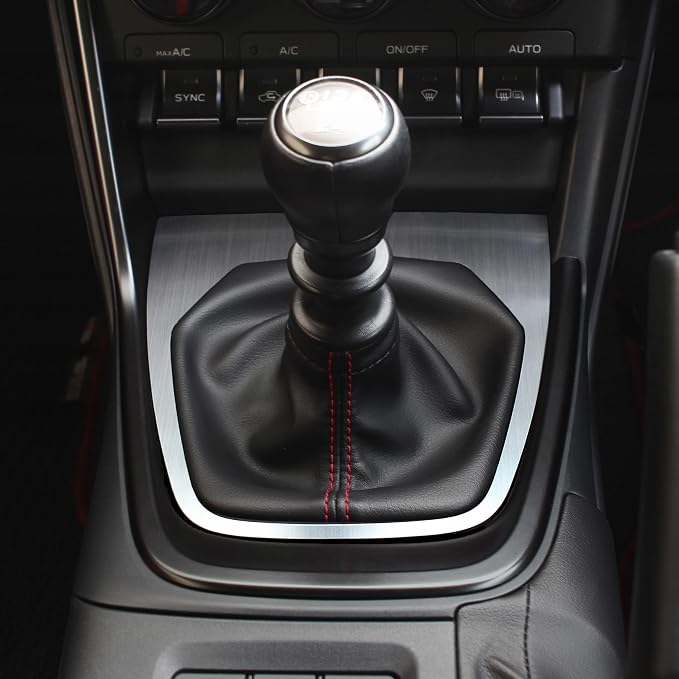 BARZA MT Shift Lever Bezel for GR86 ZN8, Brushed Acrylic Resin Trim | Made in Japan. Brushed acrylic resin trim for Toyota GR86 ZN8 (2022-2026) manual transmission models.